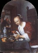 Jan Steen The oysters eater painting